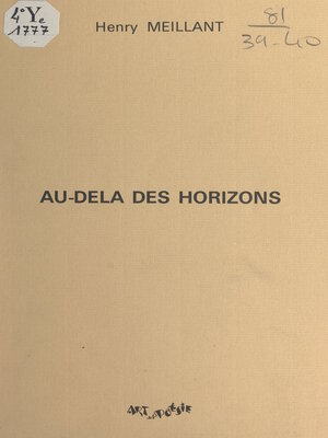 cover image of Au-delà des horizons (vers et proses)